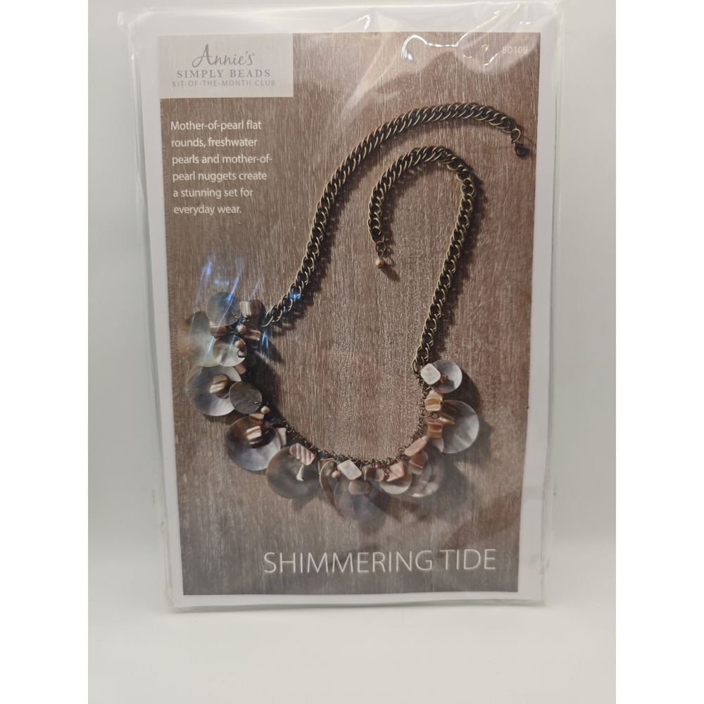 NEW Annie's Kit of the Month Jewelry Simply Bead SHIMMERING TIDE Mother-of-Pearl